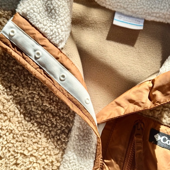 Columbia Cropped Quarter Zip Sherpa Fleece Jacket - Picture 3 of 5